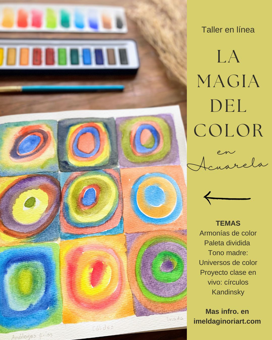 Taller ONLINE - La magia del color en acuarela: El color como nunca lo habías visto.
