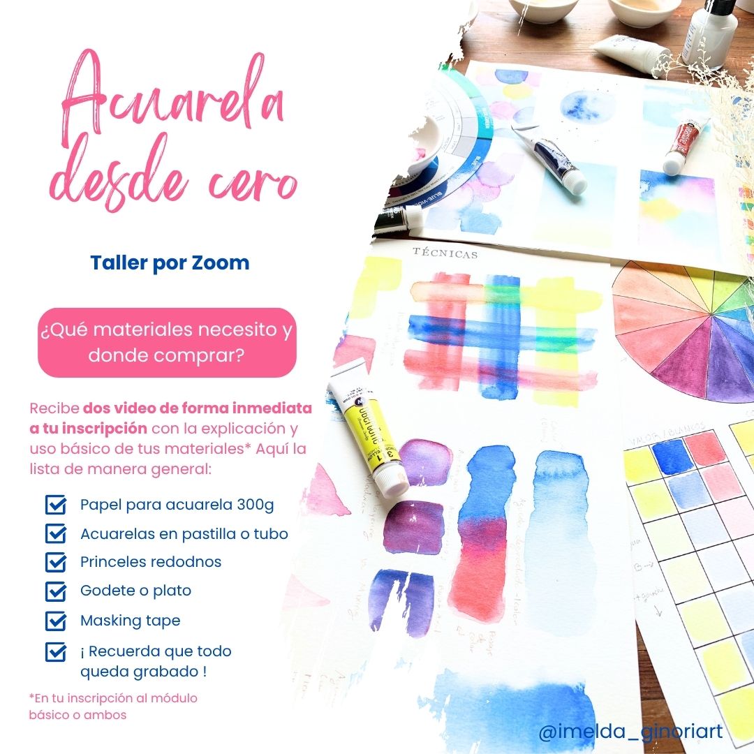 TALLER ACUARELA DESDE CERO [En Línea]